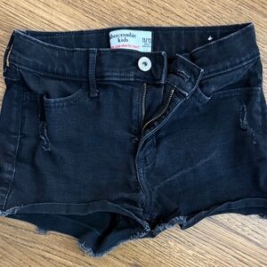 Abercrombie Kids black Denim Jean Shorts